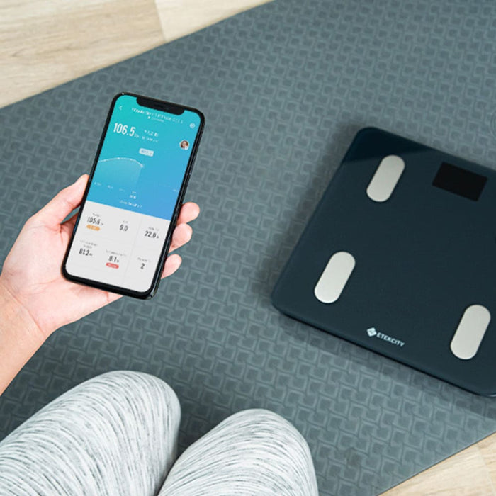 Smart Wifi Scale For Body Weight Black & Blood Pressure