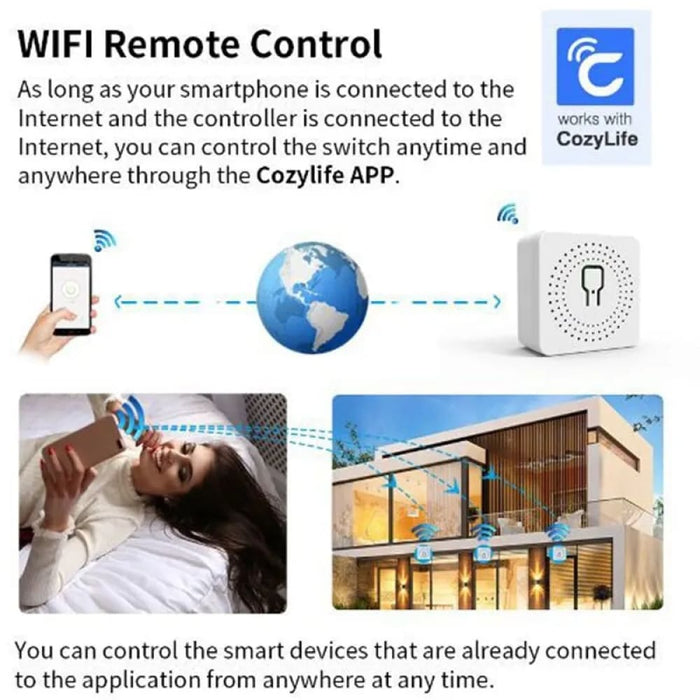 Smart Wifi Switch 2 Way Control Alexa Google Home Cozylife