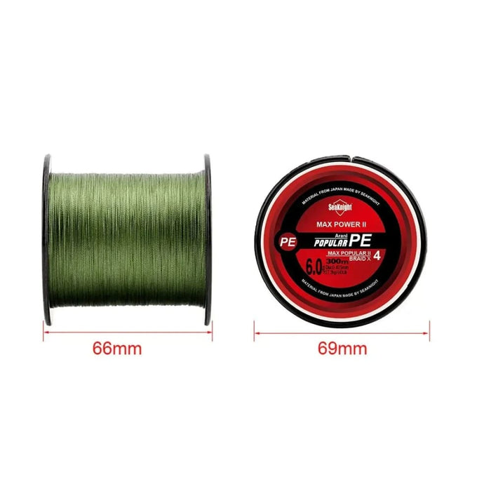 Smooth 4 Strand Braided Fishing Line 300m