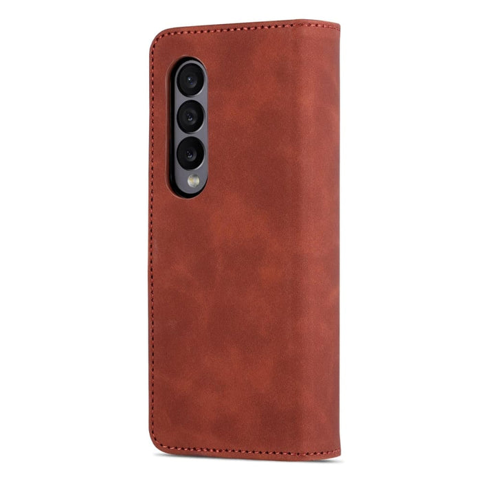 Smooth Calf Texture Leather Phone Case For Samsung Galaxy z