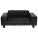 Dog Sofa Black 81x43x31 Cm Plush And Faux Leather