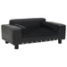 Dog Sofa Black 81x43x31 Cm Plush And Faux Leather