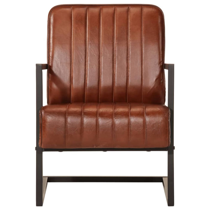 Sofa Chair Brown Real Leather Tpklti