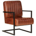 Sofa Chair Brown Real Leather Tpklti