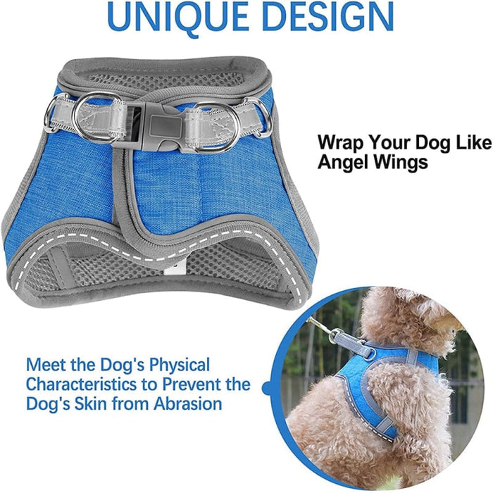 Soft Comfortable Reflective Padded Handle Dog Vest Harness