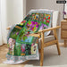 Soft Plush Floral Throw Blanket For Sofa Bed And Couch