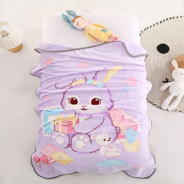 Soft Purple Rabbit Throw Blanket