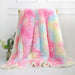 Soft Rainbow Faux Fur Blanket