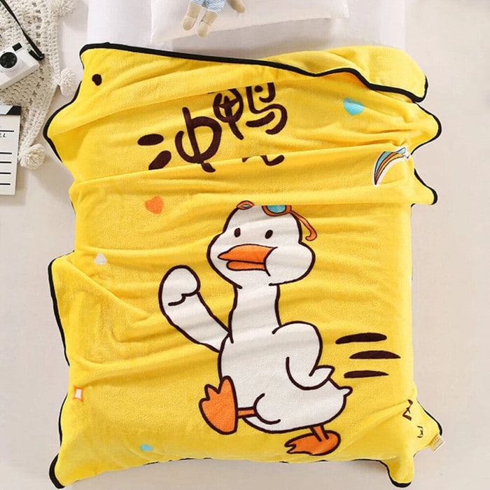 Soft Sherpa Duck Throw Blanket 100cmx140cm