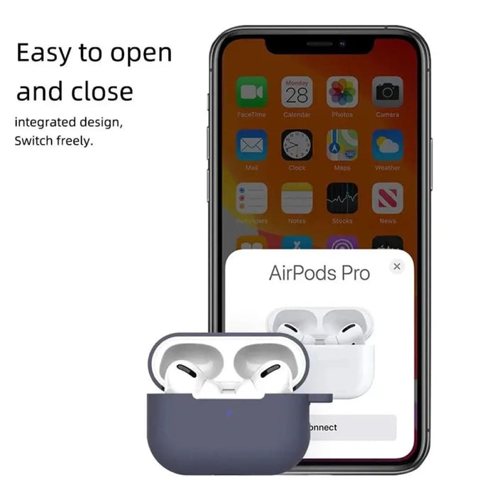 Soft Silicone Protective Case For Airpods Pro Solid Colour