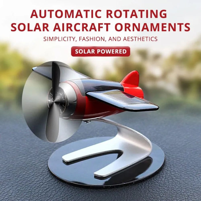 Solar Airplane Car Decoration Creative Gift For Enthusiasts