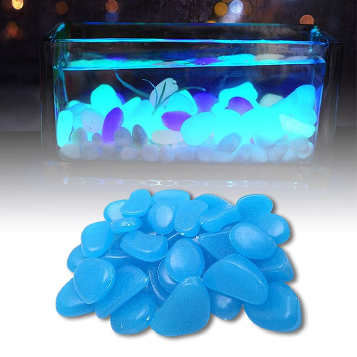 Vibe Geeks Solar Powered Glow In The Dark Garden Pebbles