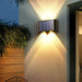 Solar Wall Lamp Outdoor 4led Warm Light Waterproof Up