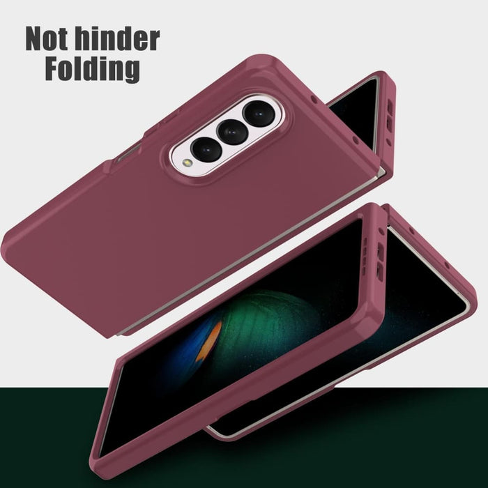 Solid Colour Pc Folding Case For Samsung Galaxy z Fold 4 5g