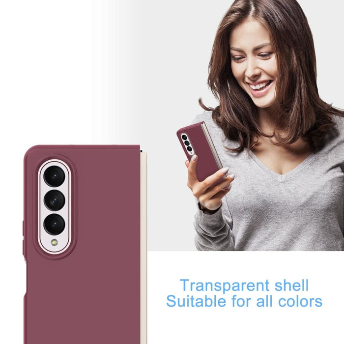 Solid Colour Pc Folding Case For Samsung Galaxy z Fold 4 5g