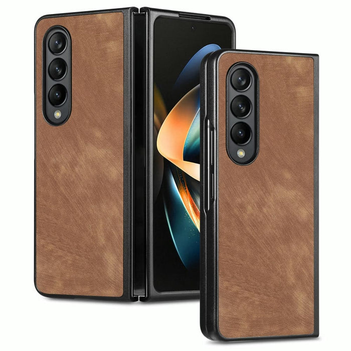 Solid Colour Pu Back Cover For Samsung Galaxy z Fold 4