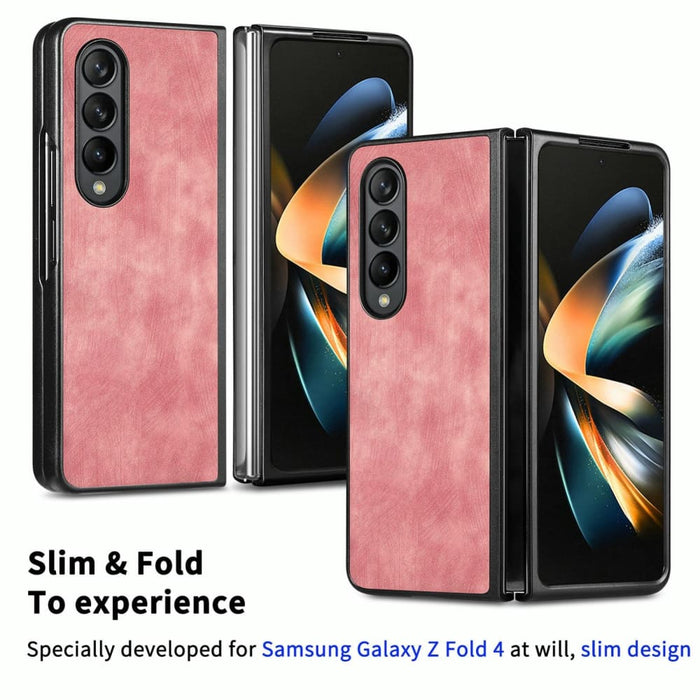 Solid Colour Pu Back Cover For Samsung Galaxy z Fold 4