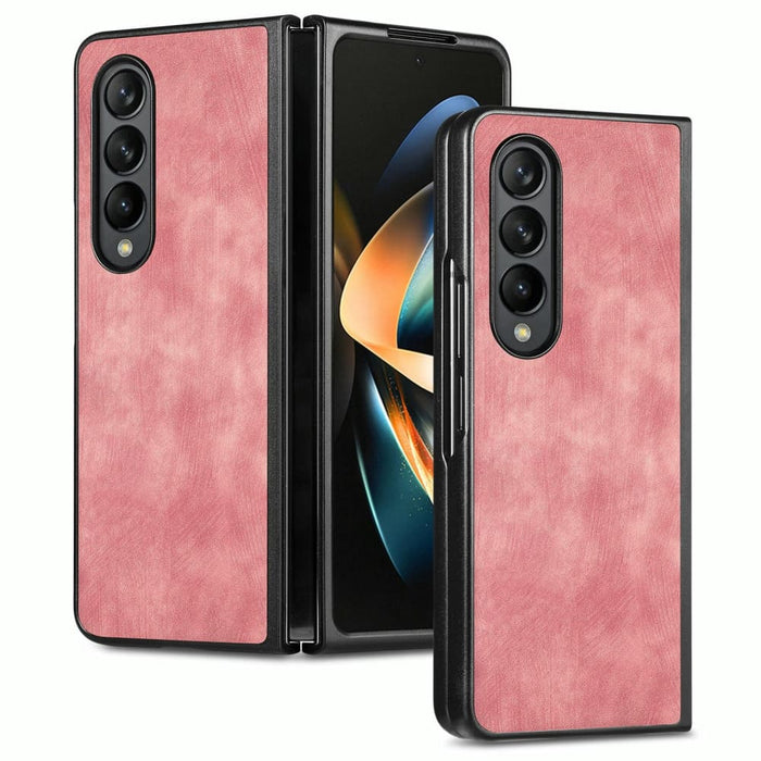 Solid Colour Pu Back Cover For Samsung Galaxy z Fold 4