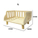 Solid Wood Pet Cat Dog Bed With Bedding