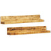 Solid Wood Wall Mounted Display Shelf 2 Pcs Xaobnn