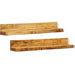 Solid Wood Wall Mounted Display Shelf 2 Pcs Xaobnn