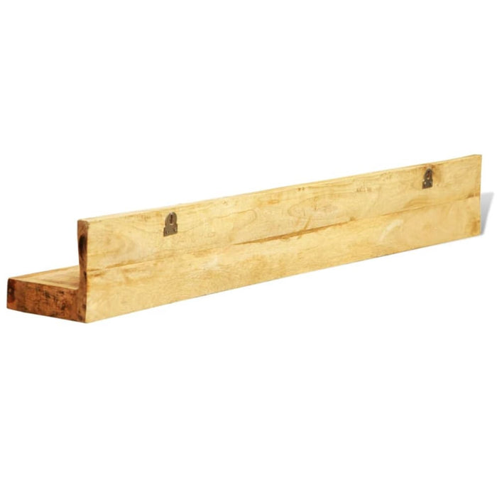 Solid Wood Wall Mounted Display Shelf 2 Pcs Xaobnn