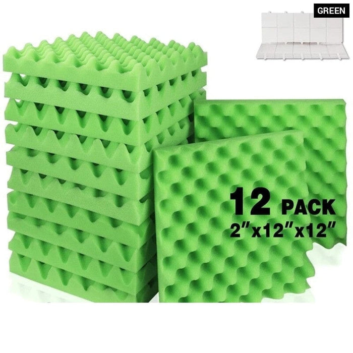 Sound Absorber 12pcs Egg Crate Panels Acoustic Foam Proof