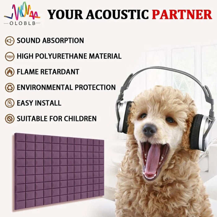 Sound Absorbing Foam 6/12/24pcs Room Insulation Studio