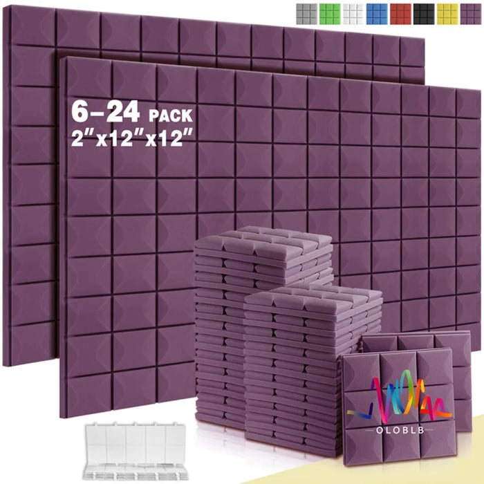 Sound Absorbing Foam 6/12/24pcs Room Insulation Studio