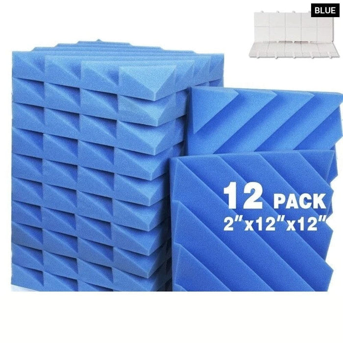 Sound Absorbing Foam Panel 12pcs Rhombus Groove Recording