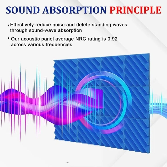 Sound Absorbing Foam Panel 12pcs Rhombus Groove Recording