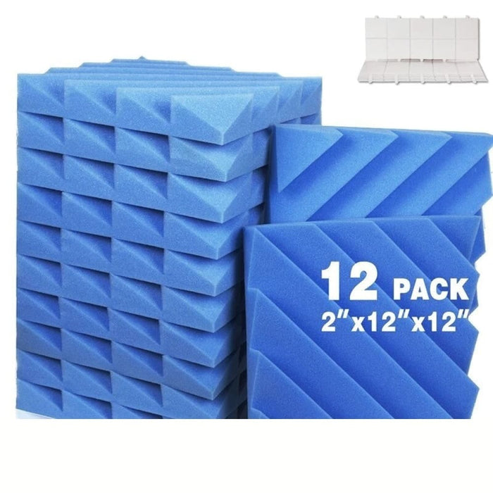 Sound Absorbing Foam Panel 12pcs Rhombus Groove Recording