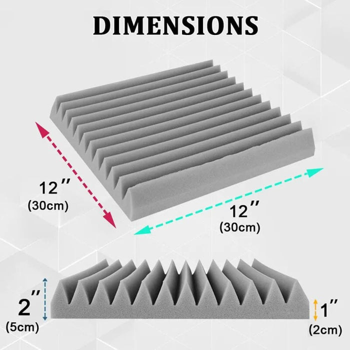 Sound Absorbing Noise Sponge Foam 12 Pcs Proof Insulation