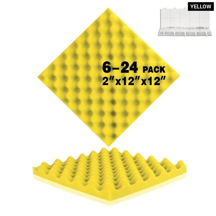 Sound Absorption Treatment Panel 6/12/24pcs Egg Crate