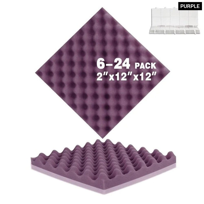 Sound Absorption Treatment Panel 6/12/24pcs Egg Crate