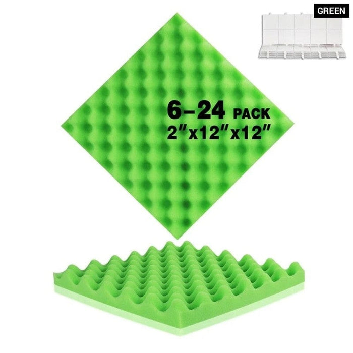 Sound Absorption Treatment Panel 6/12/24pcs Egg Crate