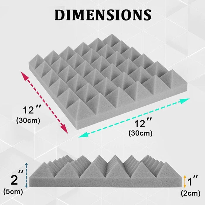 Sound Insulation Treatment Soundproofing Foam Panel 12 Pcs