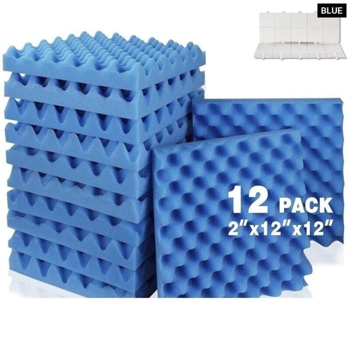 Sound Proof Padding Foam 12pcs Egg Crate Panels Soundproof