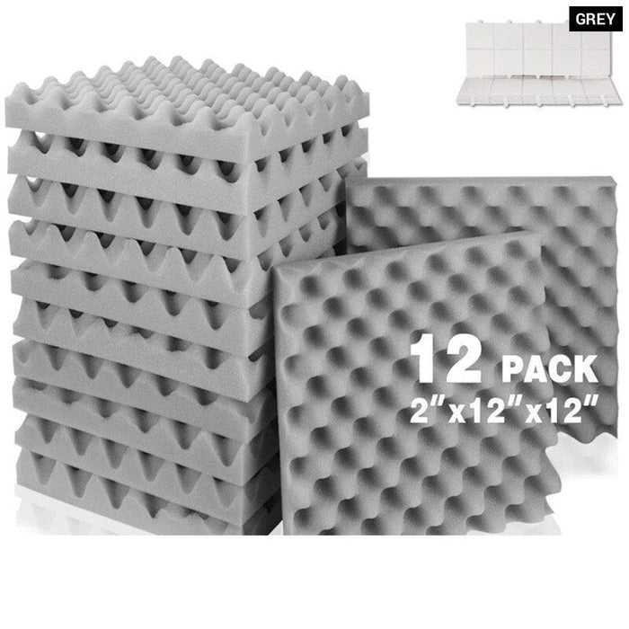 Sound Proof Padding Foam 12pcs Egg Crate Panels Soundproof