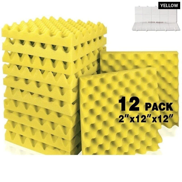 Sound Proof Padding Foam 12pcs Egg Crate Panels Soundproof