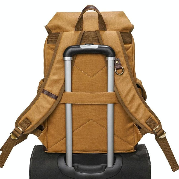 Spacious Retro Canvas Backpack For Travel