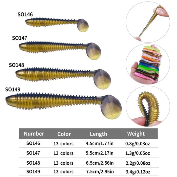 Spaghetti Worm t Tail Soft Bait For Fishing Colour 1