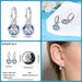 Sparkling Zircon Earrings 925 Sterling Silver Colourful