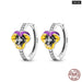 Sparkling Zircon Earrings 925 Sterling Silver Colourful