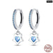 Sparkling Zircon Earrings 925 Sterling Silver Colourful