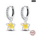 Sparkling Zircon Earrings 925 Sterling Silver Colourful