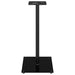 Speaker Stands 2 Pcs Black Tempered Glass 1 Pillar Design