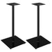 Speaker Stands 2 Pcs Black Tempered Glass 1 Pillar Design