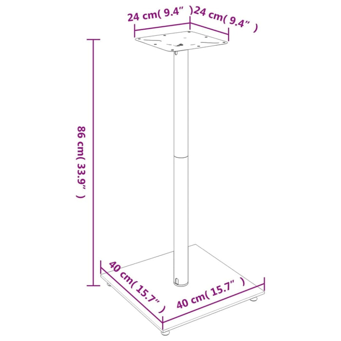 Speaker Stands 2 Pcs Black Tempered Glass 1 Pillar Design