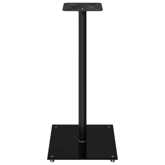 Speaker Stands 2 Pcs Black Tempered Glass 1 Pillar Design